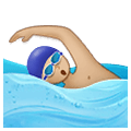 Emoji 🏊🏼‍♂️ Nuotatore: Carnagione Abbastanza Chiara su Samsung One UI 2.5.