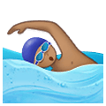 🏊🏽‍♂️ Emoji Homem Nadando: Pele Morena na Samsung One UI 2.5.