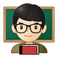 👨🏻‍🏫 Emoji Lehrer: helle Hautfarbe Samsung One UI 2.5.