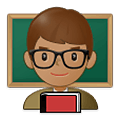👨🏽‍🏫 Emoji Professor: Pele Morena na Samsung One UI 2.5.
