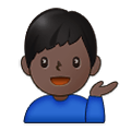 💁🏿‍♂️ Emoji Empleado De Mostrador De Información: Tono De Piel Oscuro en Samsung One UI 2.5.