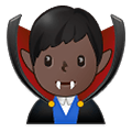 🧛🏿‍♂️ Emoji Vampiro Hombre: Tono De Piel Oscuro en Samsung One UI 2.5.