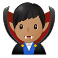 🧛🏽‍♂️ Emoji männlicher Vampir: mittlere Hautfarbe Samsung One UI 2.5.