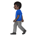 🚶🏿‍♂️ Emoji Hombre Caminando: Tono De Piel Oscuro en Samsung One UI 2.5.