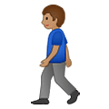 🚶🏽‍♂️ Emoji Homem Andando: Pele Morena na Samsung One UI 2.5.