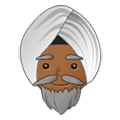 👳🏾‍♂️ Emoji Mann mit Turban: mitteldunkle Hautfarbe Samsung One UI 2.5.