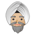 👳🏼‍♂️ Emoji Mann mit Turban: mittelhelle Hautfarbe Samsung One UI 2.5.