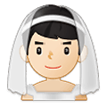 👰🏻‍♂️ Emoji Noivo Com Véu: Pele Clara na Samsung One UI 2.5.