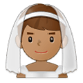 Emoji 👰🏽‍♂️ Sposo Con Velo: Carnagione Olivastra su Samsung One UI 2.5.