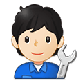 🧑🏻‍🔧 Emoji Mecânico Trabalhando: Pele Clara na Samsung One UI 2.5.
