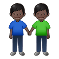 Emoji 👬🏿 Due Uomini Che Si Tengono Per Mano: Carnagione Scura su Samsung One UI 2.5.