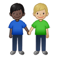 Emoji 👨🏿‍🤝‍👨🏼 Due Uomini Che Si Tengono Per Mano: Carnagione Scura E Carnagione Abbastanza Chiara su Samsung One UI 2.5.