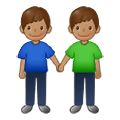 👬🏽 Emoji händchenhaltende Männer: mittlere Hautfarbe Samsung One UI 2.5.