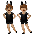 👯🏽‍♂️ Emoji Hombres Con Orejas De Conejo, Tono De Piel Medio en Samsung One UI 2.5.