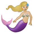 🧜🏼‍♀️ Emoji Sirena: Tono De Piel Claro Medio en Samsung One UI 2.5.