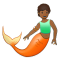 🧜🏾 Emoji Persona Sirena: Tono De Piel Oscuro Medio en Samsung One UI 2.5.
