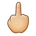 🖕🏼 Emoji Dedo Corazón Hacia Arriba: Tono De Piel Claro Medio en Samsung One UI 2.5.