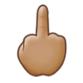 Emoji 🖕🏽 Dito Medio: Carnagione Olivastra su Samsung One UI 2.5.