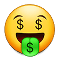 🤑 Emoji Cara Con Lengua De Dinero en Samsung One UI 2.5.