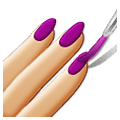 💅🏼 Emoji Pintarse Las Uñas: Tono De Piel Claro Medio en Samsung One UI 2.5.