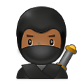 Emoji 🥷🏾 Ninja: Carnagione Abbastanza Scura su Samsung One UI 2.5.