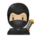 Emoji 🥷🏼 Ninja: Carnagione Abbastanza Chiara su Samsung One UI 2.5.