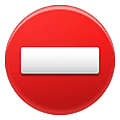 Emoji ⛔ Segnale Di Divieto Di Accesso su Samsung One UI 2.5.