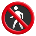 🚷 Emoji Proibida A Passagem De Pedestres na Samsung One UI 2.5.