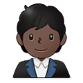 🧑🏿‍💼 Emoji Büroangestellte(r): dunkle Hautfarbe Samsung One UI 2.5.