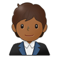 Emoji 🧑🏾‍💼 Persona Che Fa Un Lavoro D’ufficio: Carnagione Abbastanza Scura su Samsung One UI 2.5.