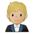 🧑🏼‍💼 Emoji Oficinista Hombre: Tono De Piel Claro Medio en Samsung One UI 2.5.