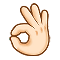 Emoji 👌🏻 Mano Che Fa OK: Carnagione Chiara su Samsung One UI 2.5.