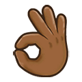 👌🏾 Emoji OK-Zeichen: mitteldunkle Hautfarbe Samsung One UI 2.5.