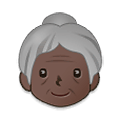 👵🏿 Emoji Anciana: Tono De Piel Oscuro en Samsung One UI 2.5.