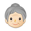 Émoji 👵🏻 Femme âgée : Peau Claire sur Samsung One UI 2.5.