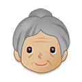 👵🏼 Emoji Anciana: Tono De Piel Claro Medio en Samsung One UI 2.5.