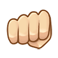 👊🏻 Emoji Puño Cerrado: Tono De Piel Claro en Samsung One UI 2.5.