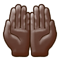 Emoji 🤲🏿 Mani Unite In Alto: Carnagione Scura su Samsung One UI 2.5.