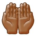 Emoji 🤲🏾 Mani Unite In Alto: Carnagione Abbastanza Scura su Samsung One UI 2.5.