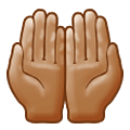 Emoji 🤲🏽 Mani Unite In Alto: Carnagione Olivastra su Samsung One UI 2.5.