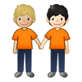🧑🏼‍🤝‍🧑🏻 Emoji Dos Personas Dándose La Mano: Tono De Piel Claro Medio Y Tono De Piel Claro en Samsung One UI 2.5.