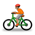 Émoji 🚴🏽 Cycliste : Peau Légèrement Mate sur Samsung One UI 2.5.