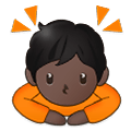 Emoji 🙇🏿 Persona Che Fa Un Inchino Profondo: Carnagione Scura su Samsung One UI 2.5.