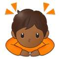 Emoji 🙇🏾 Persona Che Fa Un Inchino Profondo: Carnagione Abbastanza Scura su Samsung One UI 2.5.