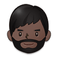 🧔🏿 Emoji Mann: dunkle Hautfarbe, Bart Samsung One UI 2.5.