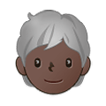 🧑🏿‍🦳 Emoji Erwachsener: dunkle Hautfarbe, weißes Haar Samsung One UI 2.5.