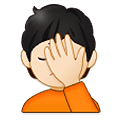 🤦🏻 Emoji sich an den Kopf fassende Person: helle Hautfarbe Samsung One UI 2.5.
