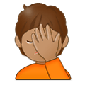 🤦🏽 Emoji Pessoa Decepcionada: Pele Morena na Samsung One UI 2.5.