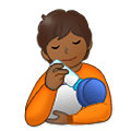🧑🏾‍🍼 Emoji Pessoa Alimentando Bebê: Pele Morena Escura na Samsung One UI 2.5.
