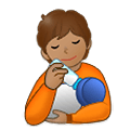 🧑🏽‍🍼 Emoji Pessoa Alimentando Bebê: Pele Morena na Samsung One UI 2.5.